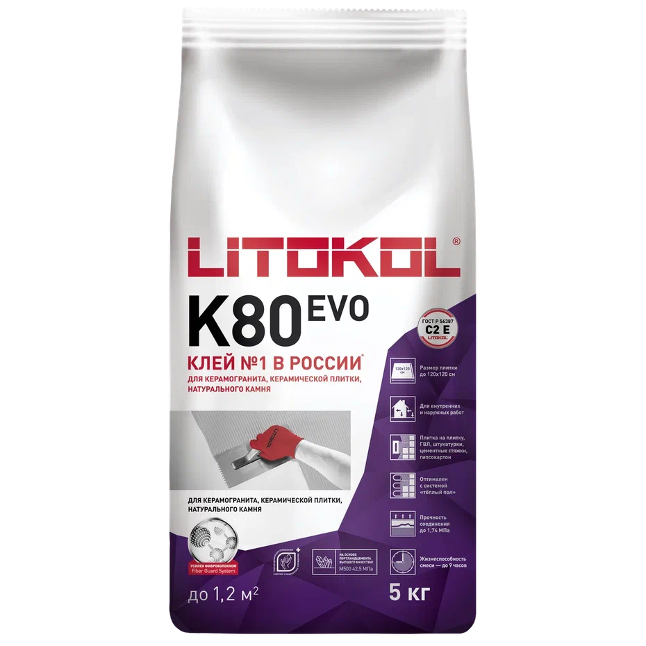 Купить LitoFlex K80-клеевая смесь 5kg Al.bag в Нижнем Новгороде #3