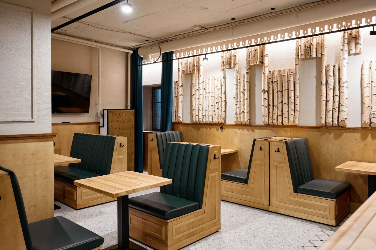 Интерьер Губернских бань: современная интерпретация русских традиций