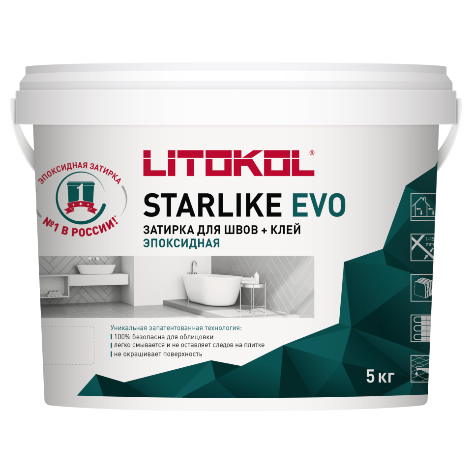 Купить STARLIKE EVO S.105 BIANCO TITANIO затир.смесь (5kg bucket) в Нижнем Новгороде