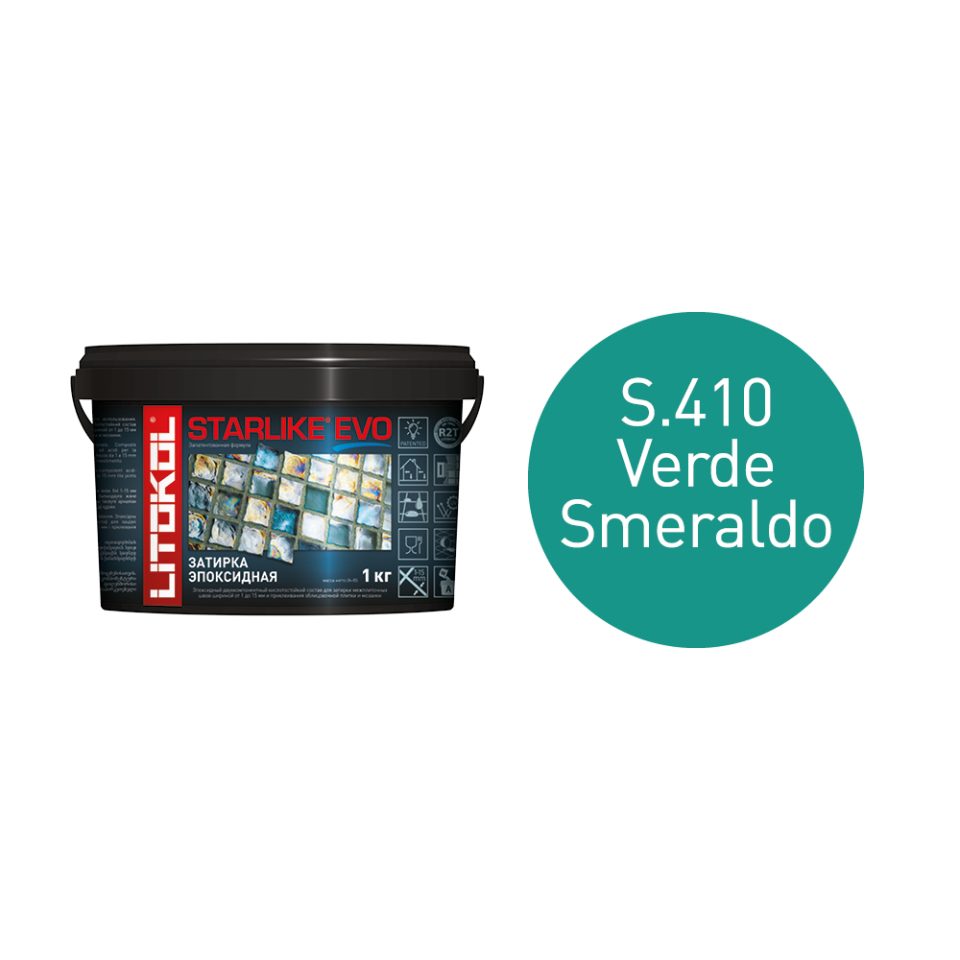 Купить STARLIKE EVO S.410 VERDE SMERALDO затир.смесь (1kg bucket) в Нижнем Новгороде