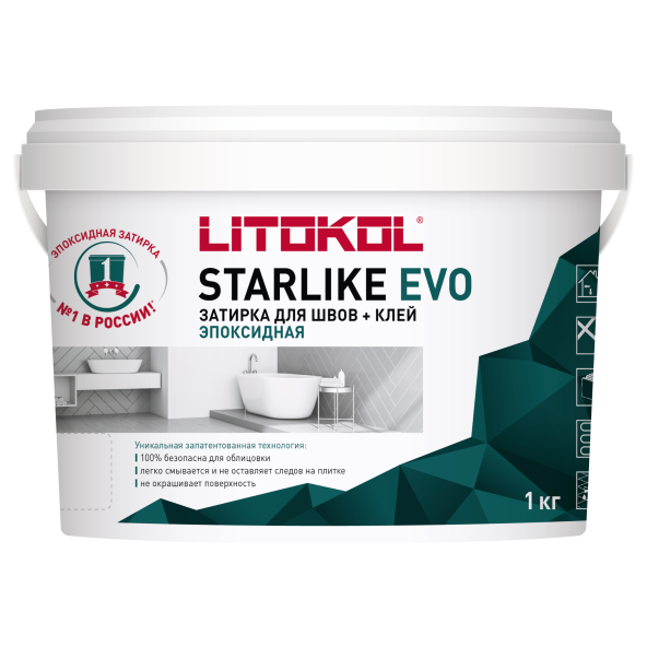 Купить STARLIKE EVO S.140 NERO GRAFITE затир.смесь (1kg bucket) в Москве-1