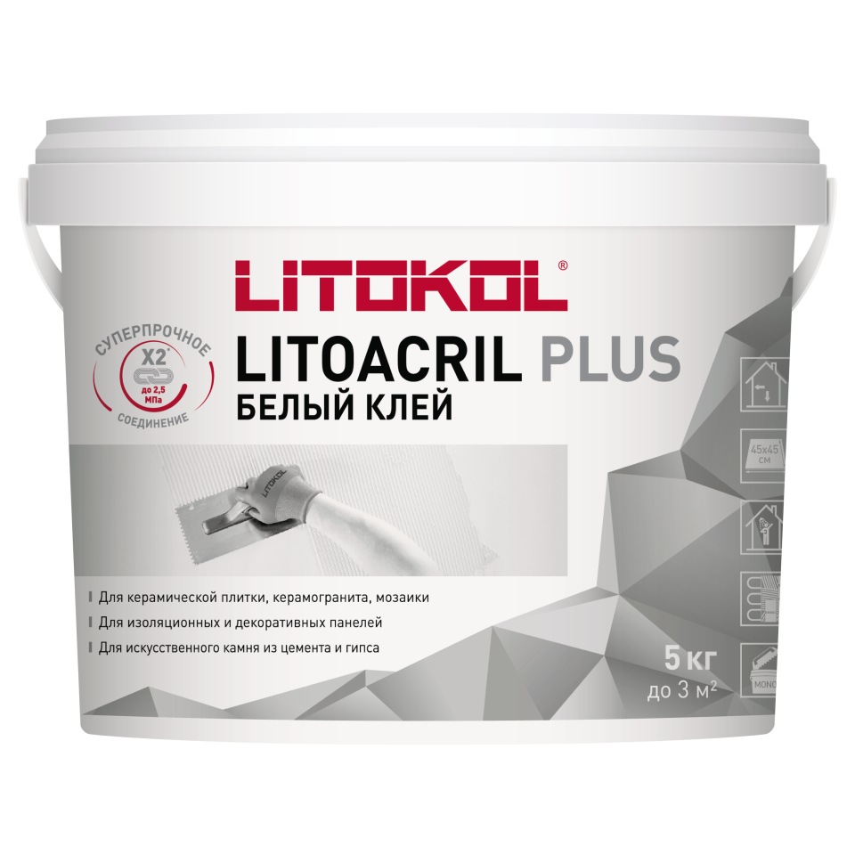 Купить LITOACRIL PLUS - пастообразный клей 5kg bucket в Нижнем Новгороде
