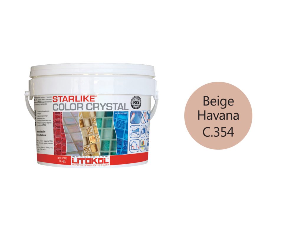 Купить LITOCHROM Starlike C.354 СOLORCRYSTAL BeigeHavana 2,5kg bucket в Нижнем Новгороде