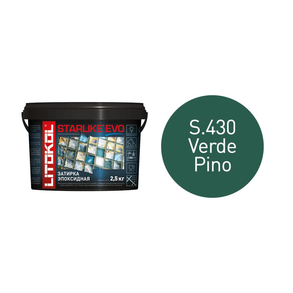 Купить STARLIKE EVO S.430 VERDE PINO затир.смесь (2,5kg bucket) в Нижнем Новгороде
