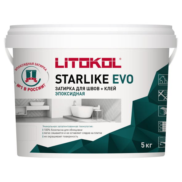 Купить STARLIKE EVO S.100 BIANCO ASSOLUTO затир.смесь (5kg bucket) в Новосибирске-1