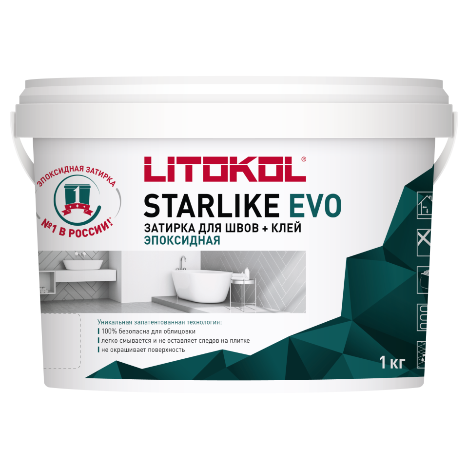 Купить STARLIKE EVO S.100 BIANCO ASSOLUTO затир.смесь (1kg bucket) в Нижнем Новгороде