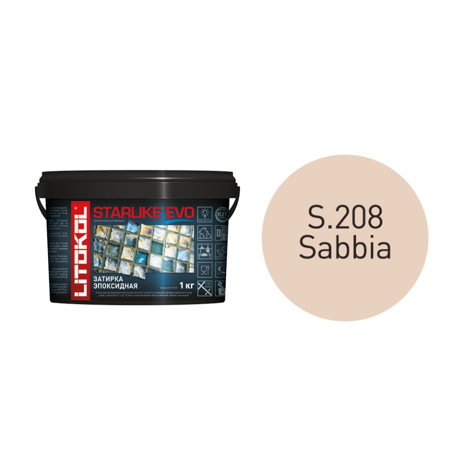 Купить STARLIKE EVO S.208 SABBIA затир.смесь (1kg bucket) в Нижнем Новгороде #2