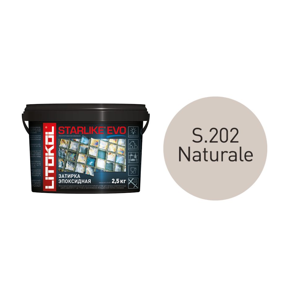 Купить STARLIKE EVO S.202 NATURALE затир.смесь (2,5kg bucket) в Нижнем Новгороде #2