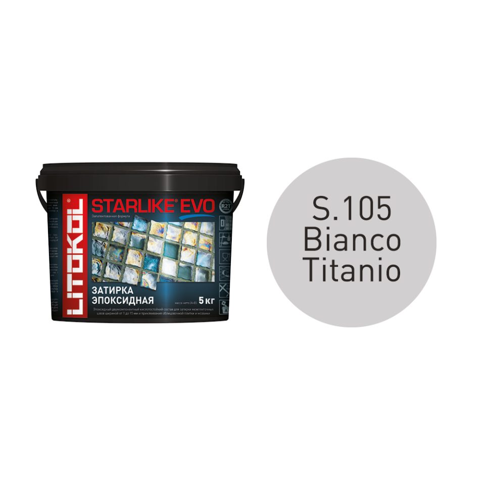 Купить STARLIKE EVO S.105 BIANCO TITANIO затир.смесь (5kg bucket) в Нижнем Новгороде #2