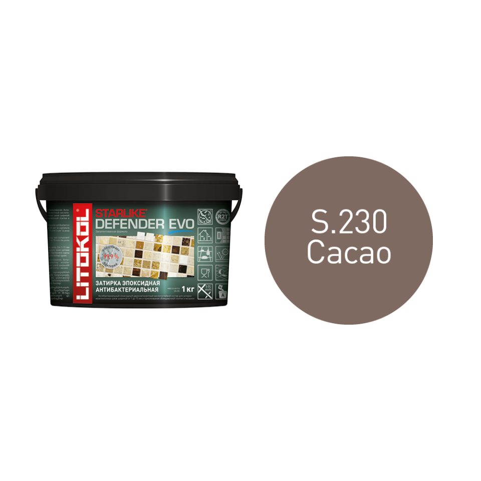Купить STARLIKE Defender EVO S.230 CACAO антибакт.затир.смесь 1kg bucket в Нижнем Новгороде