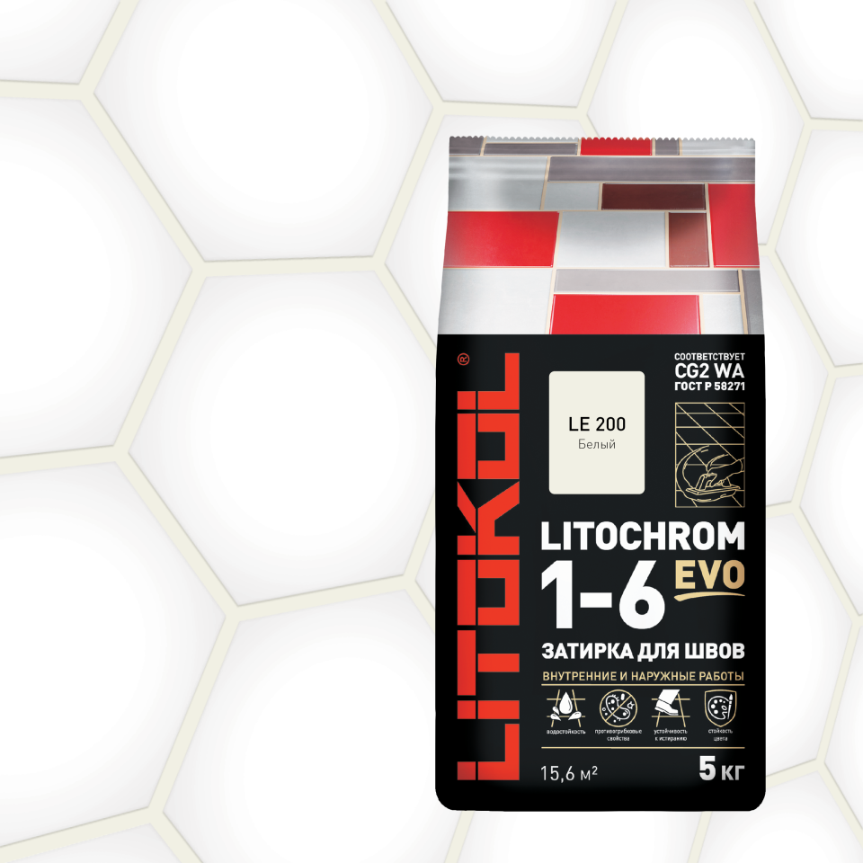 Купить LITOCHROM 1-6 EVO LE 200 белый 5kg Al.bag в Нижнем Новгороде
