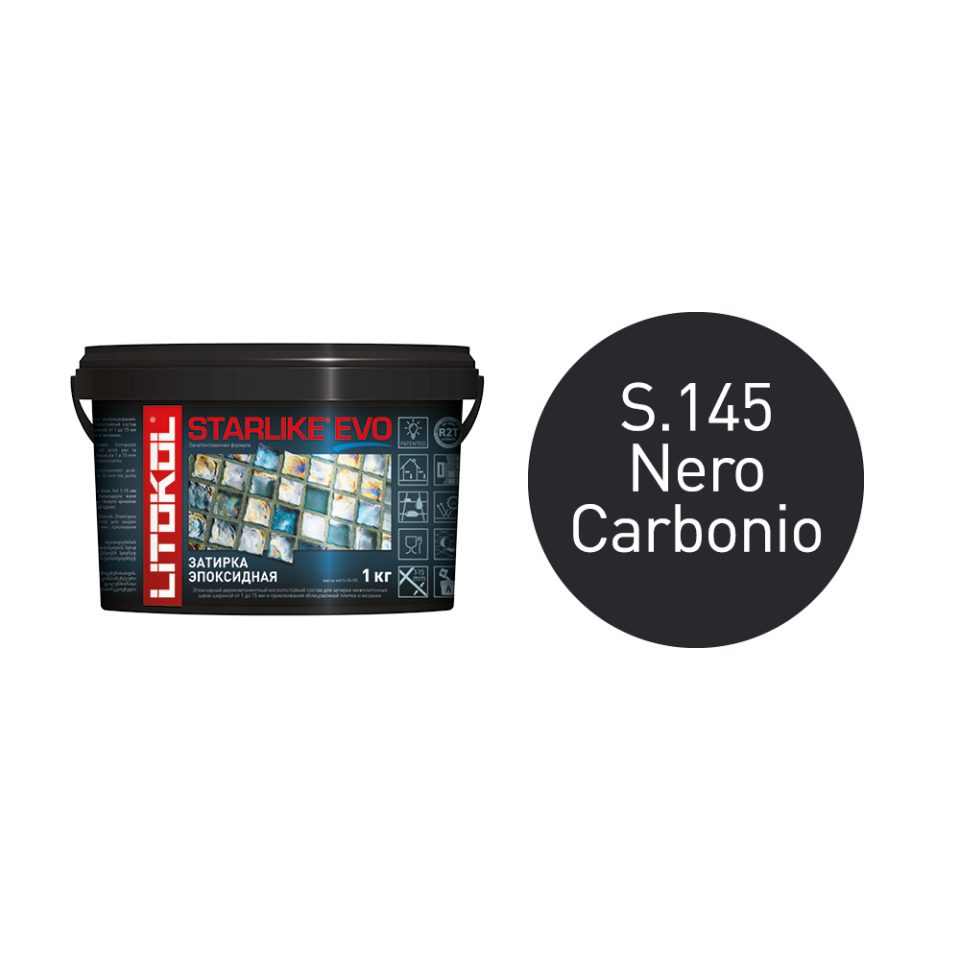 Купить STARLIKE EVO S.145 NERO CARBONIO затир.смесь (1kg bucket) в Нижнем Новгороде #2