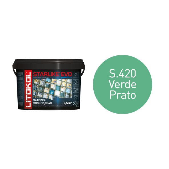 Купить STARLIKE EVO S.420 VERDE PRATO затир.смесь (2,5kg bucket) в Санкт-Петербурге-1