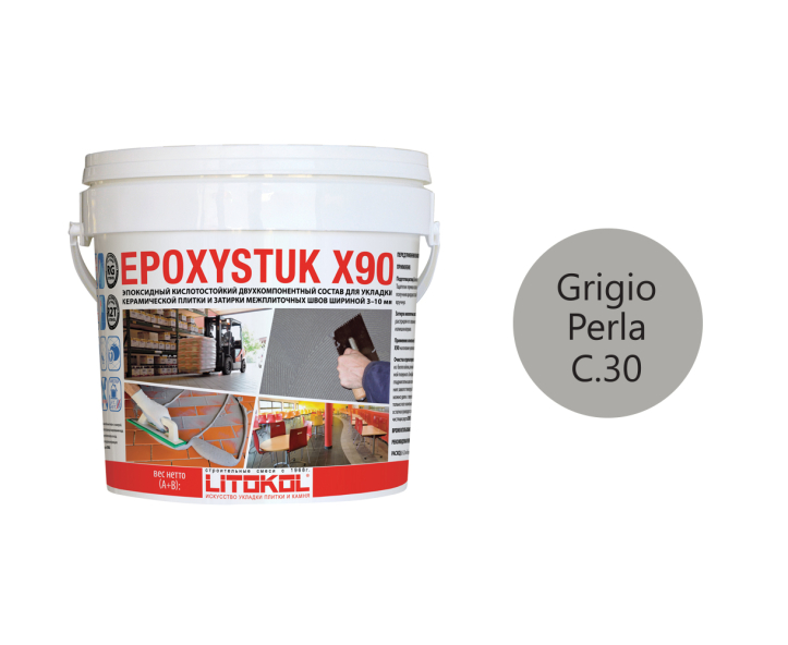 Купить EPOXYSTUK X90 C.30 GRIGIO PERLA 5kg bucket в Екатеринбурге-2