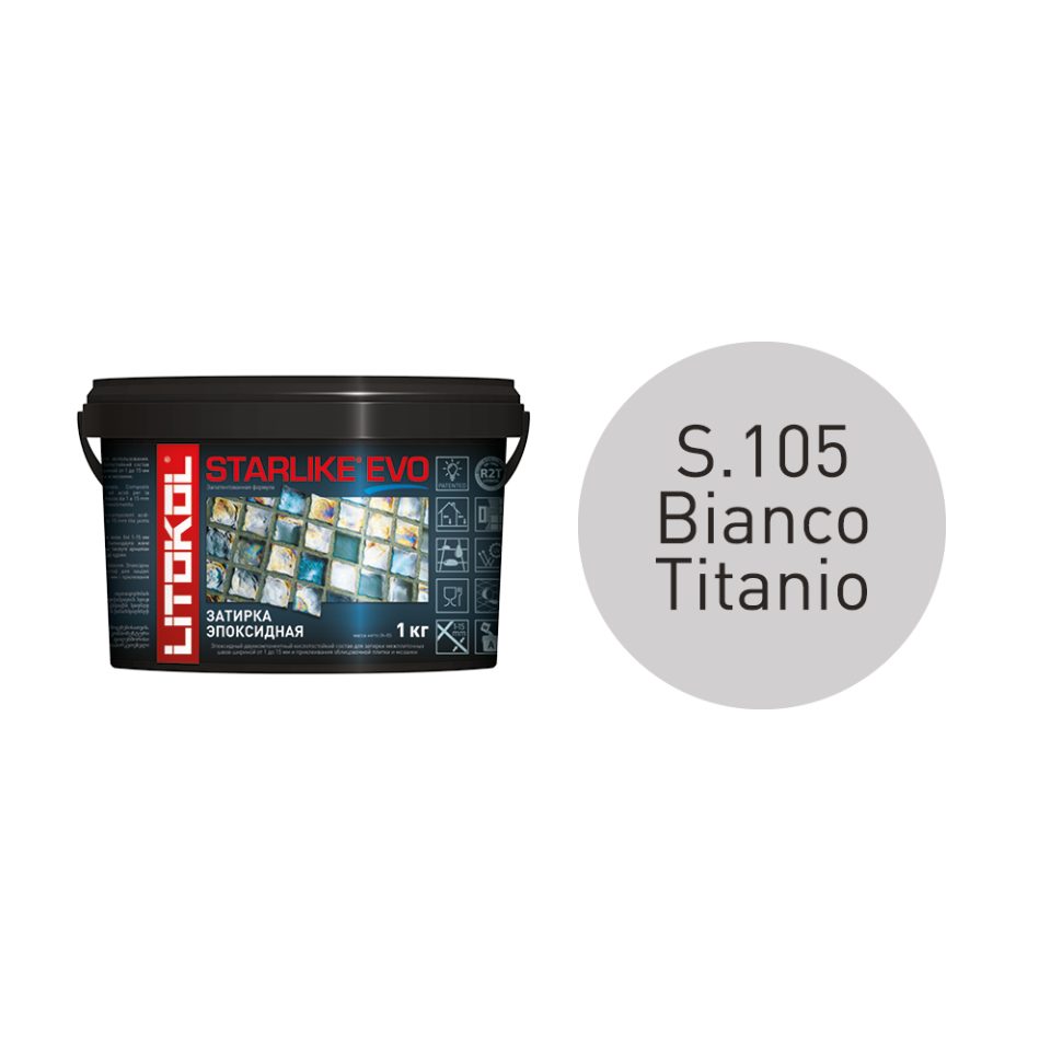 Купить STARLIKE EVO S.105 BIANCO TITANIO затир.смесь (1kg bucket) в Нижнем Новгороде #2